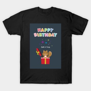 Birthday Squirrel Make a Wish T-Shirt